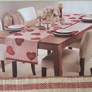 cupcakes & cashmere Red Heart Table Runner